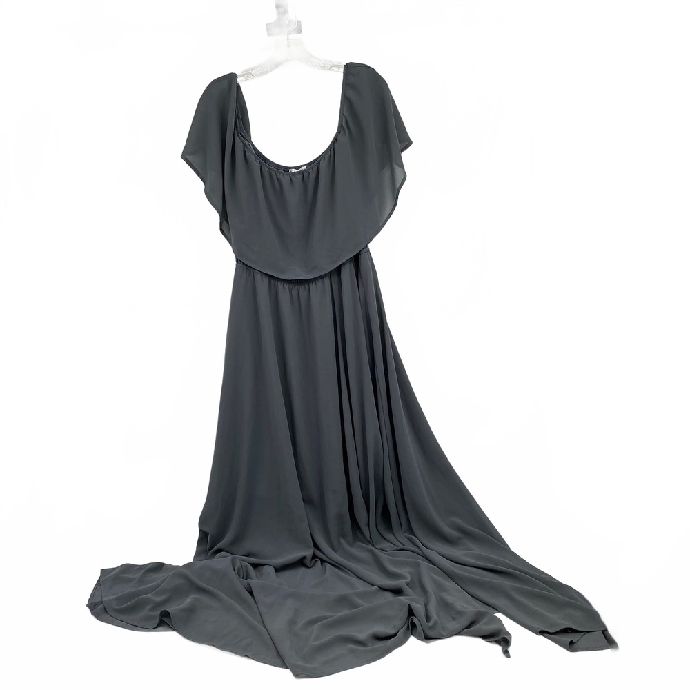 Baltic Born Gray Maxi Dress | Plus 3X Long Synthetic Dress